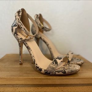 Snake print heels
